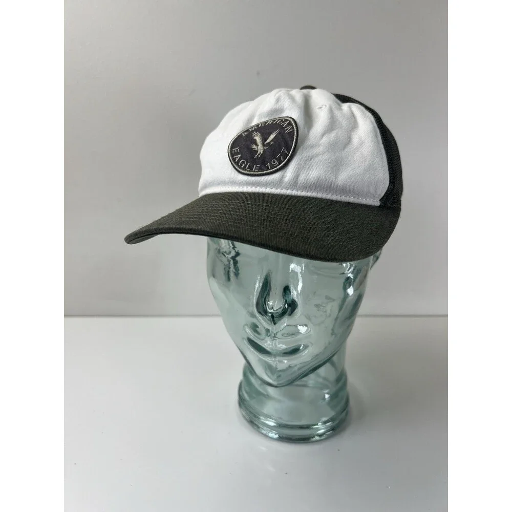 American Eagle Men Mesh Back SnapBack Baseball Hat Ball Cap Retro Outdoor Style